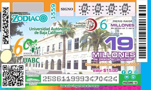 Celebra Lotería Nacional 60 aniversario de UABC