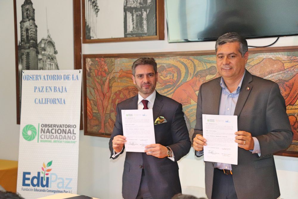 Firman convenio Observatorio Nacional Ciudadano y Fundación EduPaz
