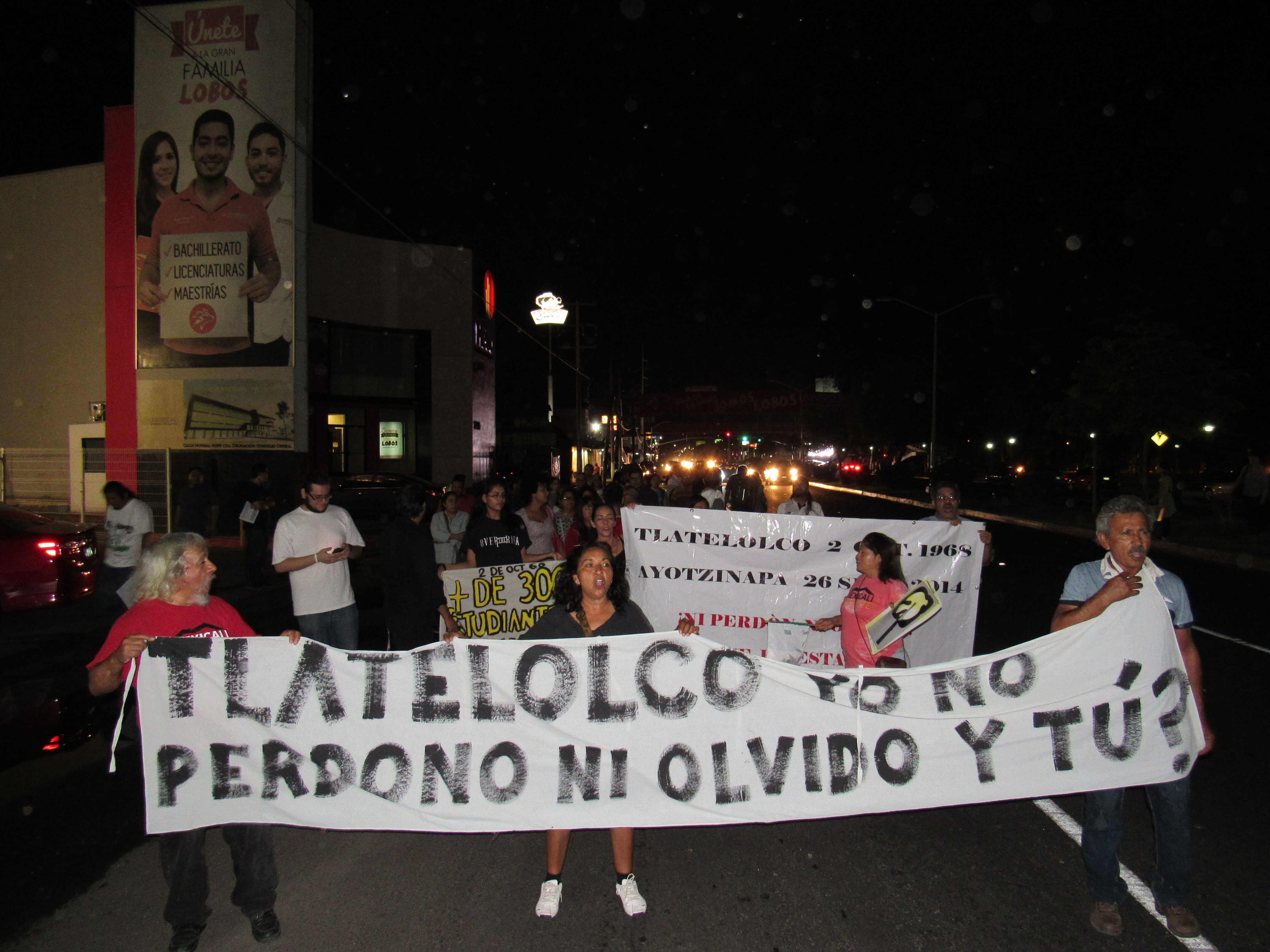 ¡2 de Octubre no se Olvida!, resuena en Mexicali