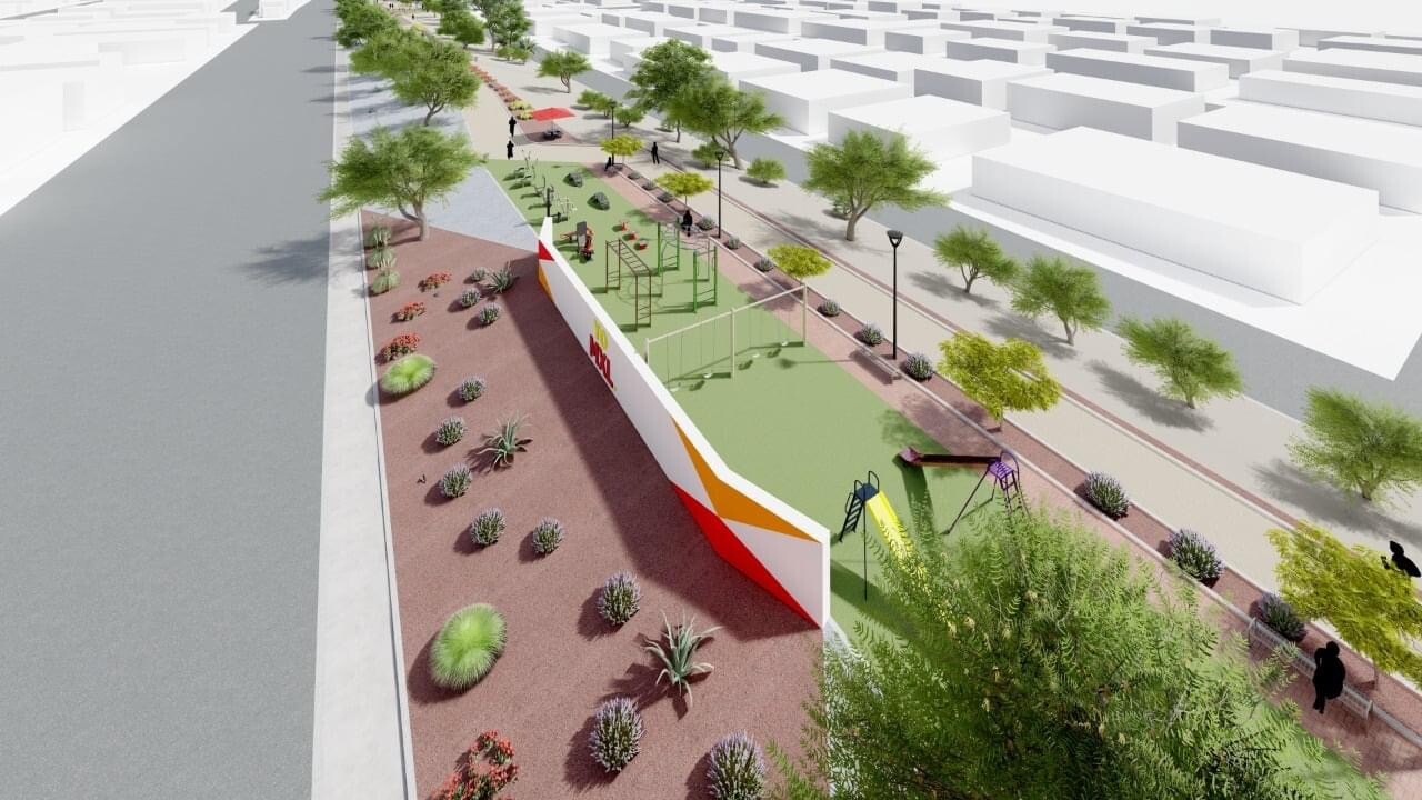 Inician construcción de parque lineal en Mexicali