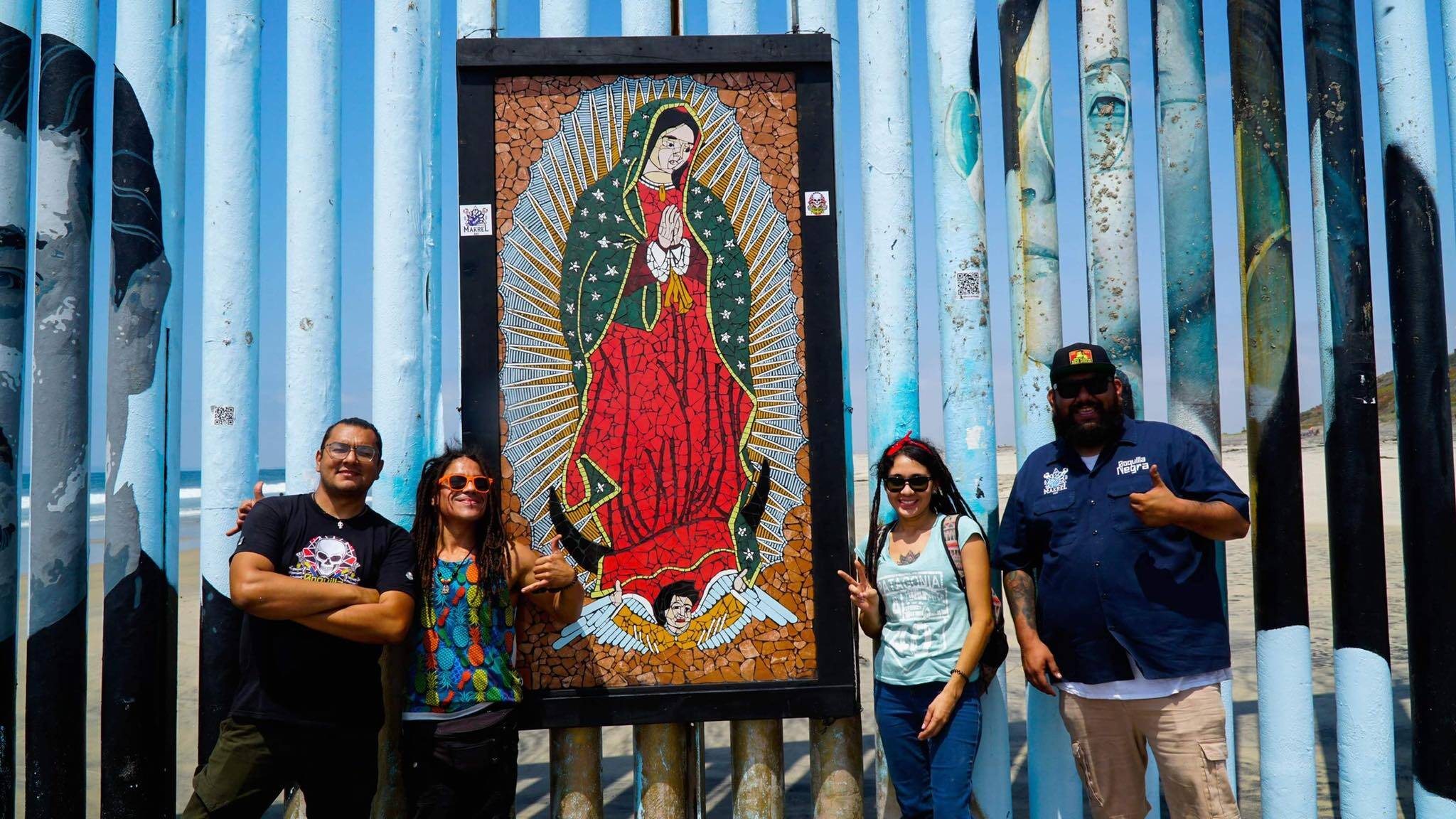 “Boquilla Negra” instala mural de la Virgen de Guadalupe dedicado a migrantes