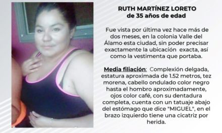 Otra mujer desaparece en Mexicali; se trata de Ruth, de 35 años