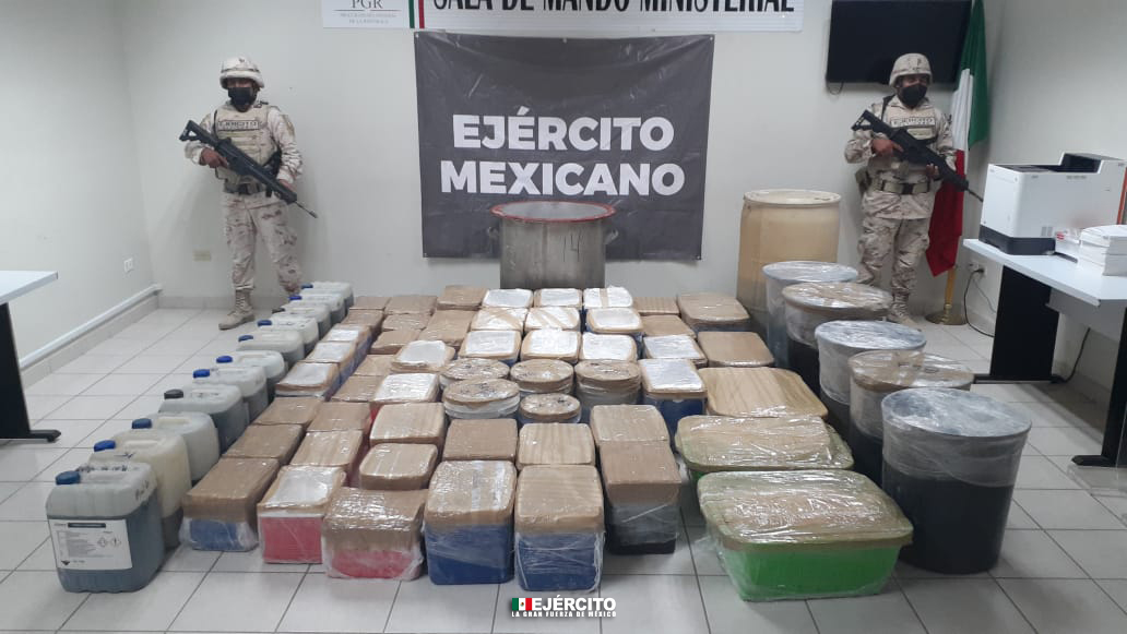 Federales descubren laboratorio de ‘meta’ en San Luis Río Colorado