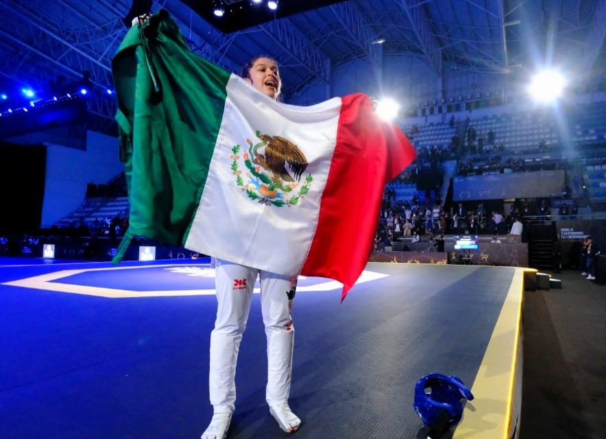 La cachanilla Leslie Soltero gana oro en mundial de taekwondo