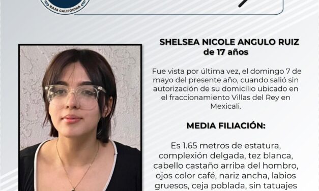 Shelsea Nicole está desaparecida desde el domingo