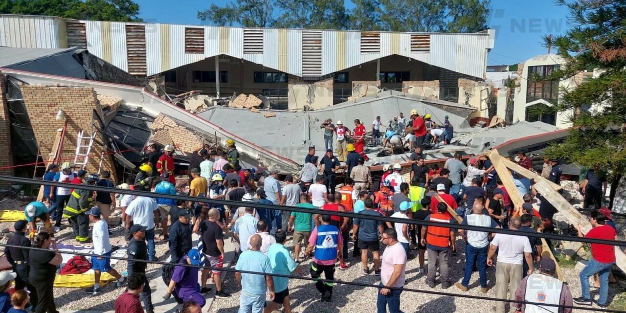 Cae techo de iglesia en Tamaulipas