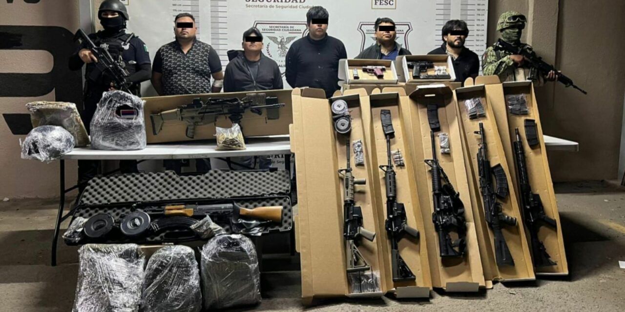 Sujetos fuertemente armados son detenidos en el Valle de Mexicali